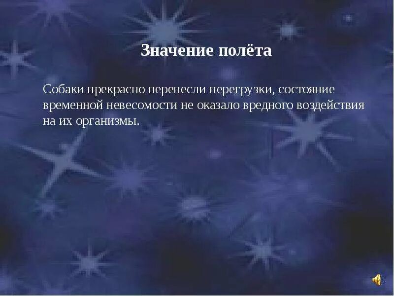 Значение полета в космос. Значение полета.