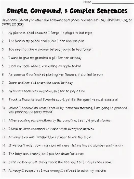 Simple and complex sentences. Compound and complex sentences. simple and compound sentences. complex sentences worksheets. complex compound sentences worksheet.