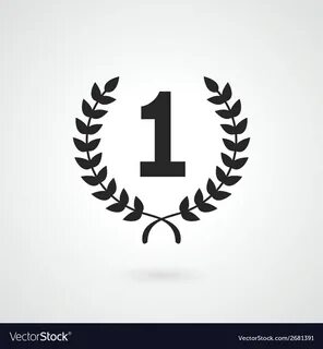 Black winner icon or number 1 sign Royalty Free Vector Image 