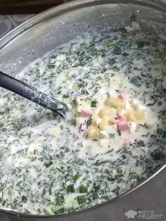 Окрошка на минералке с кефиром