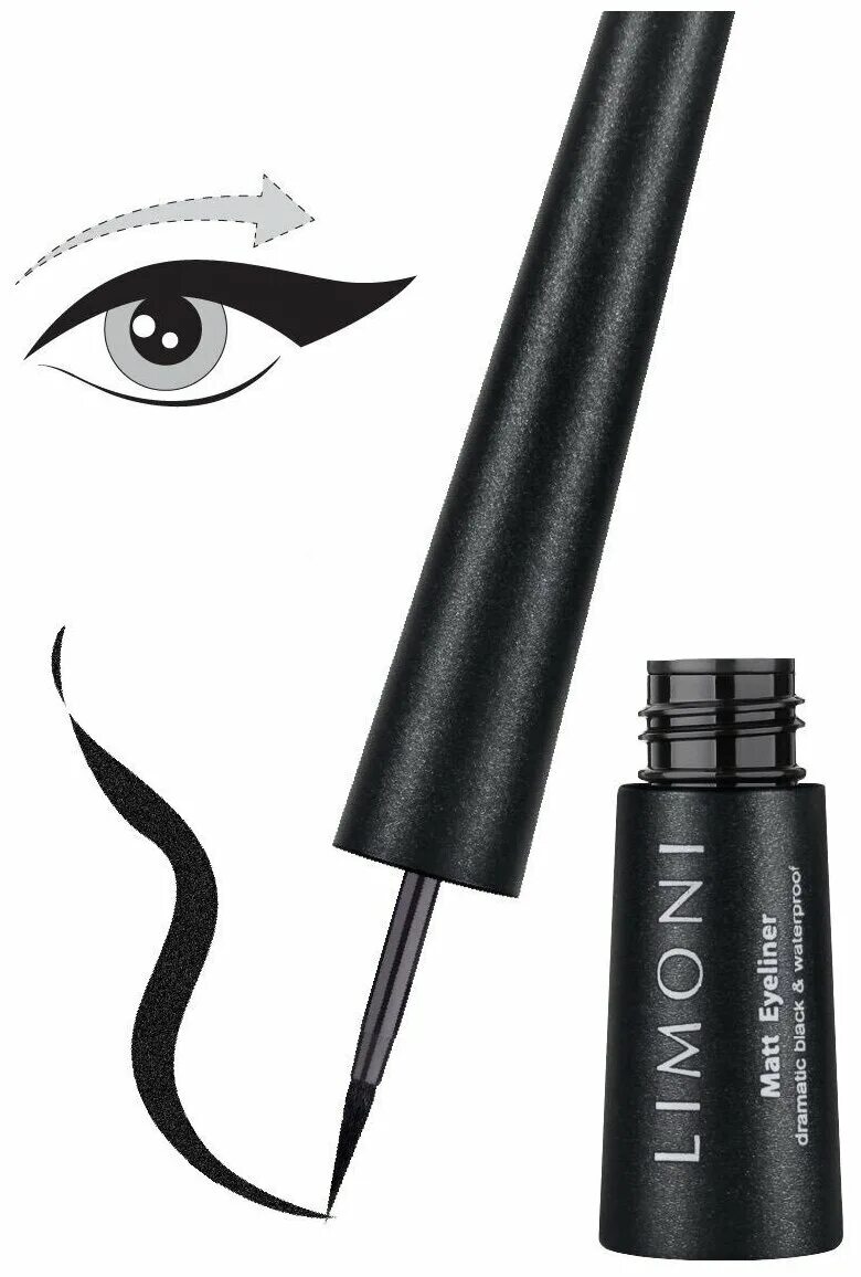 Limoni матовая водостойкая подводка Matt Eyeliner. Флер e- 100 подводка водостойкая черная *12*. Limoni глянцевая водостойкая подводка Lacquer Eyeliner. Черная матовая подводка.