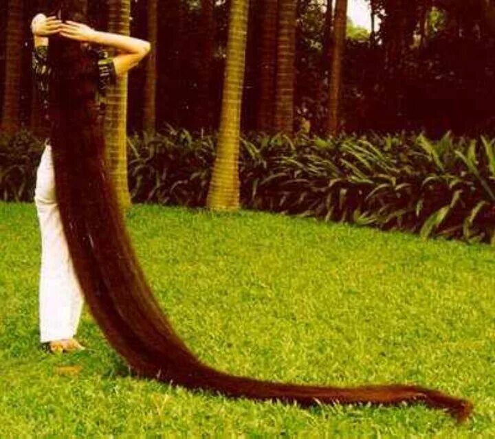 Лонг Хаир Рапунцель. Девушка с очень длинным хвостом. Самые большие волосы в мире.