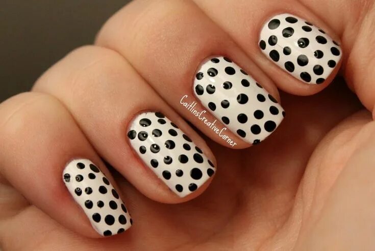 Дизайн ногтей горошки фото Best Polka Dots Nails Ideas Nail designs spring, Hot nail designs, Floral nail d