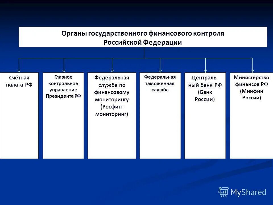 Органы государственного финансового контроля в Российской Федерации. 1. Система органов финансового контроля.. Структура органов финансового контроля. Схема государственного финансового контроля. Государственный финансовый контроль осуществляется органами