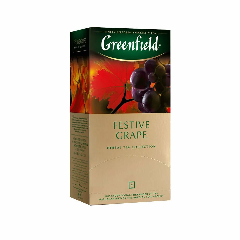 Гринфилд виноград. Festive grape чай Гринфилд. Чай в пакетиках травяной Greenfield festive grape, 25 шт. Чай Гринфилд 25 пакетиков. Чай Гринфилд вкусы festive grape.