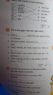 Match the words phrases write