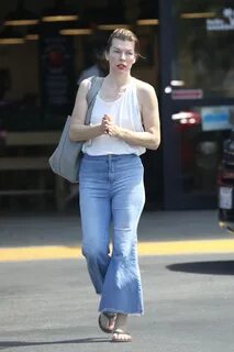 Milla Jovovich at the Gas Station in Los Angeles 09042022.