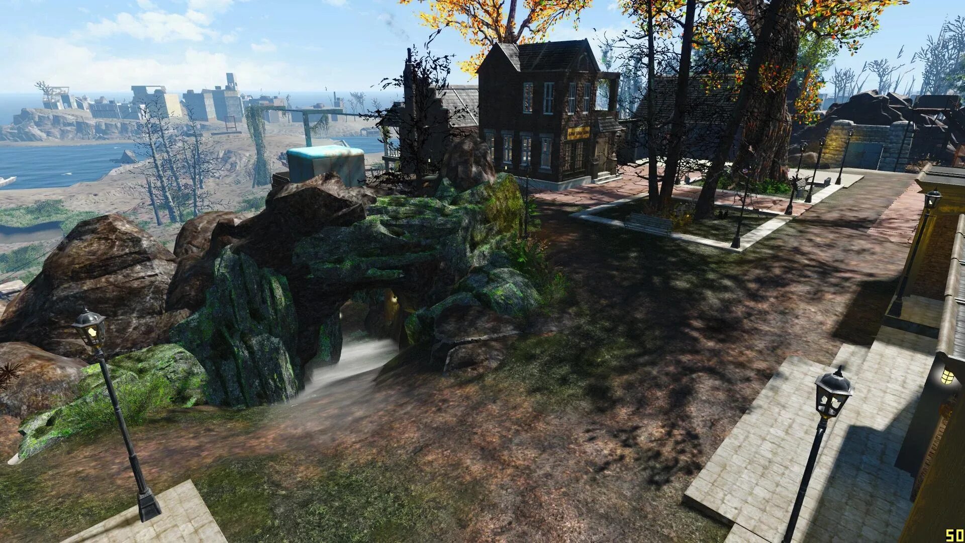 Особняк фоллаут 4. Фоллаут 4 коттедж. fallout 4 coastal cottage. фоллаут 4 коттедж на берегу. прибрежный коттедж fallout 4.