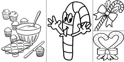 конфета раскраска