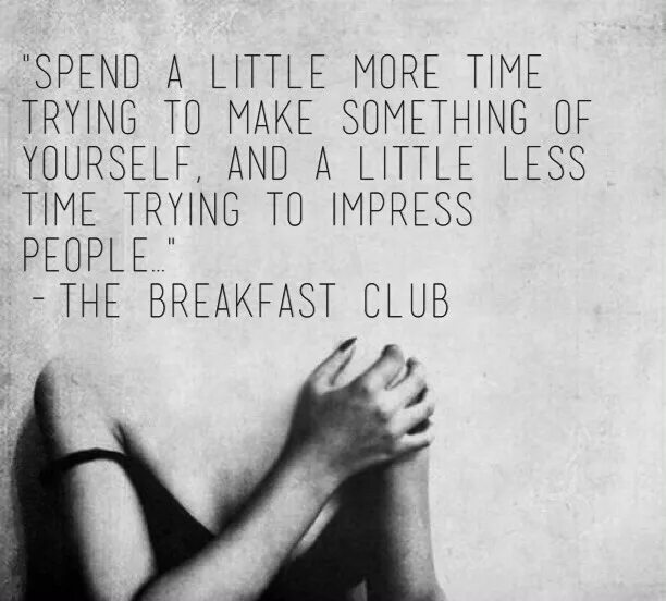 Something to make yours. Less is more. Spend less time. Make something of yourself. Less is more и другие высказывания.