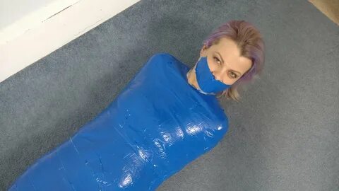 Tape mummified girl.