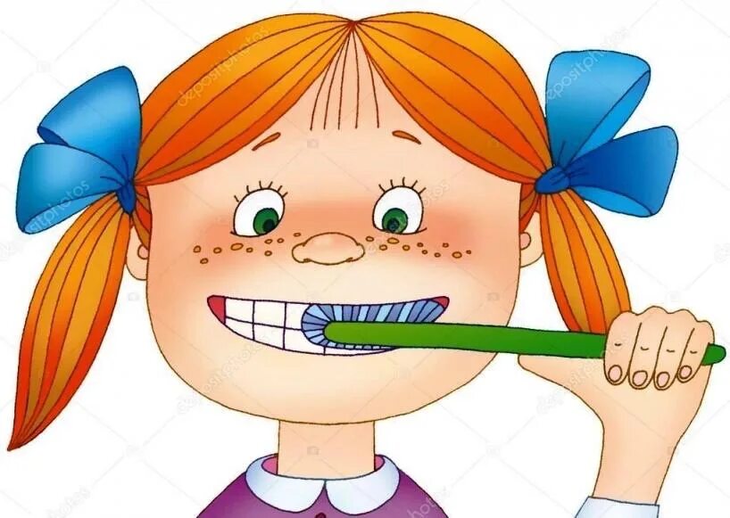 Чистим зубы!. Мультяшная девочка чистит зубы. Чистить зубы картинки для детей. Мультяшная девочка с зубами. Утром зубы чищу танцую