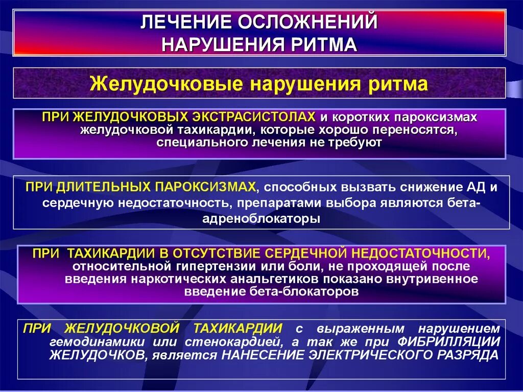 Желудочковые нарушения ритма лечение. Желудочковые нарушения ритма осложнения. Терапия желудочковой тахикардии. Осложнения пароксизмальных нарушений ритма. Тахикардия осложнения