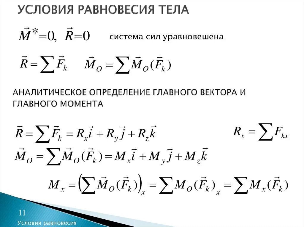 Перечислите условия равновесия. Условия равновесия тел. Условия равновесия тела и системы тел. Условия равновесия тел формула. Уравнение равновесия системы сил.