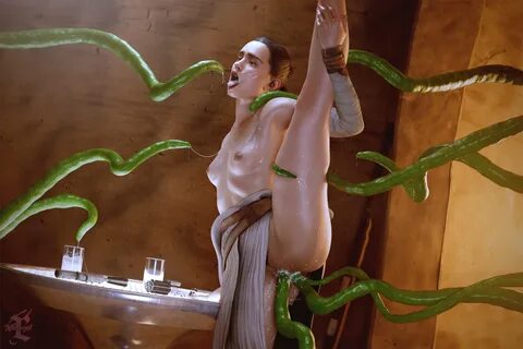 xieangel, rey, star wars, 3d, watermark, 1girls, anal, anal sex, areolae, b...