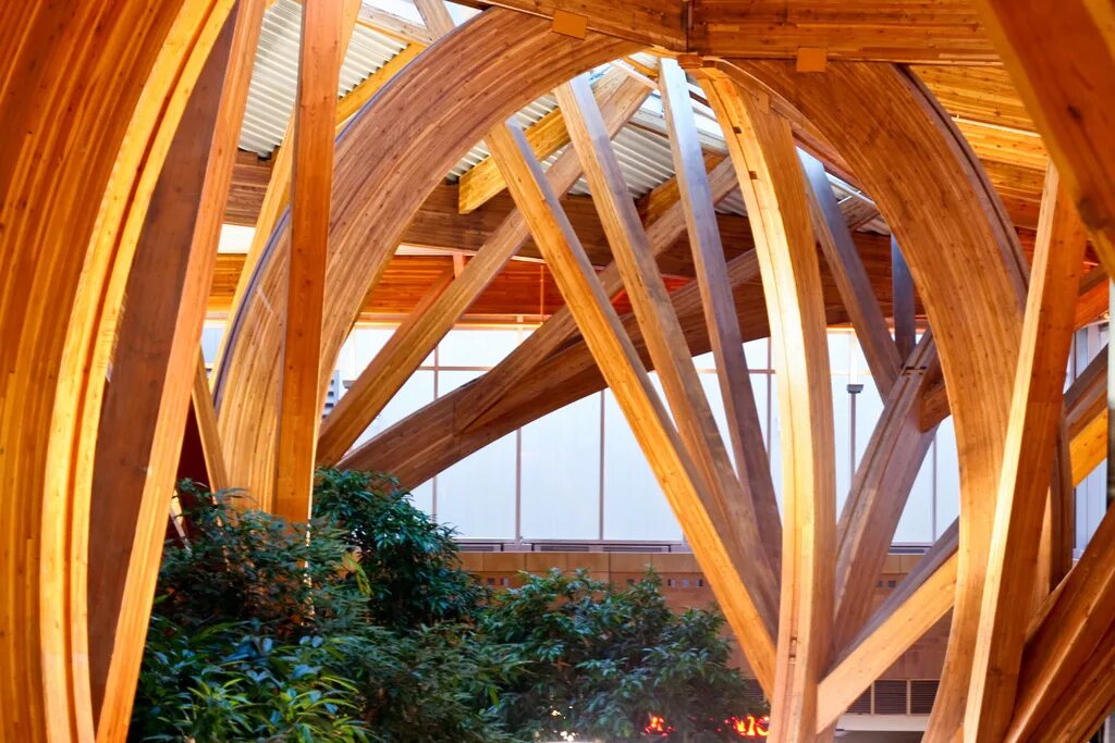 кэнго кума музей деревянного моста. гнутоклееные большепролетные балки. формы деревянных конструкций. формы деревянных конструкций. японские соединения деревянных конструкций.