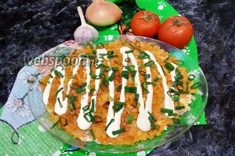 Салат рыба жареная морковь