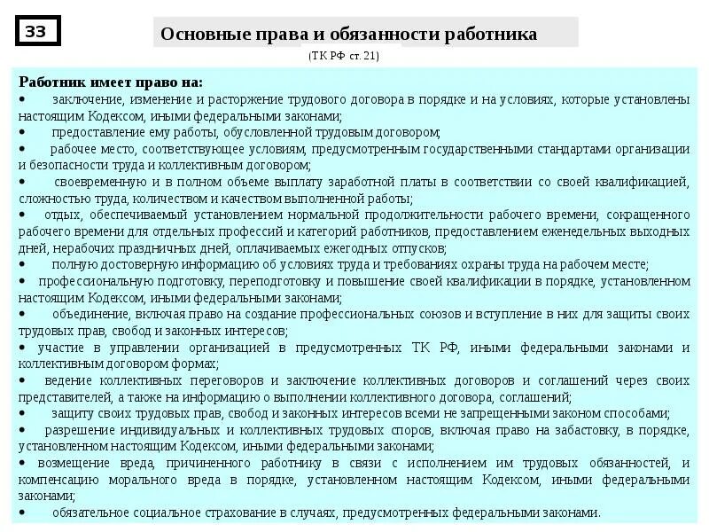 Работник обязан. Основные права и обязанности работника. Права и обязанности работника по трудовому договору. Обязанности трудового договора. Основные права работника по ТК РФ.