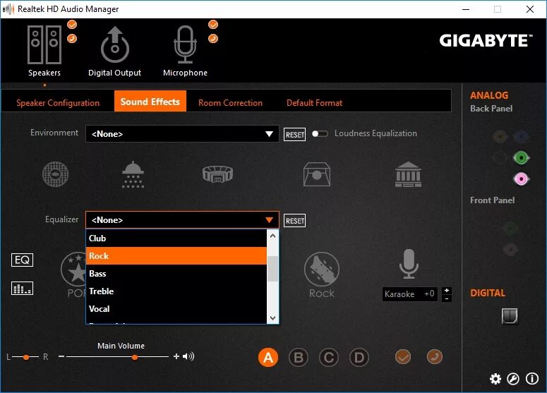 Gigabyte audio driver. Утилита Realtek Audio для Windows. Диспетчер звука Gigabyte.