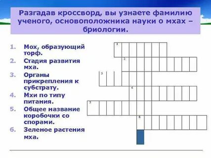 Кроссворд ученый