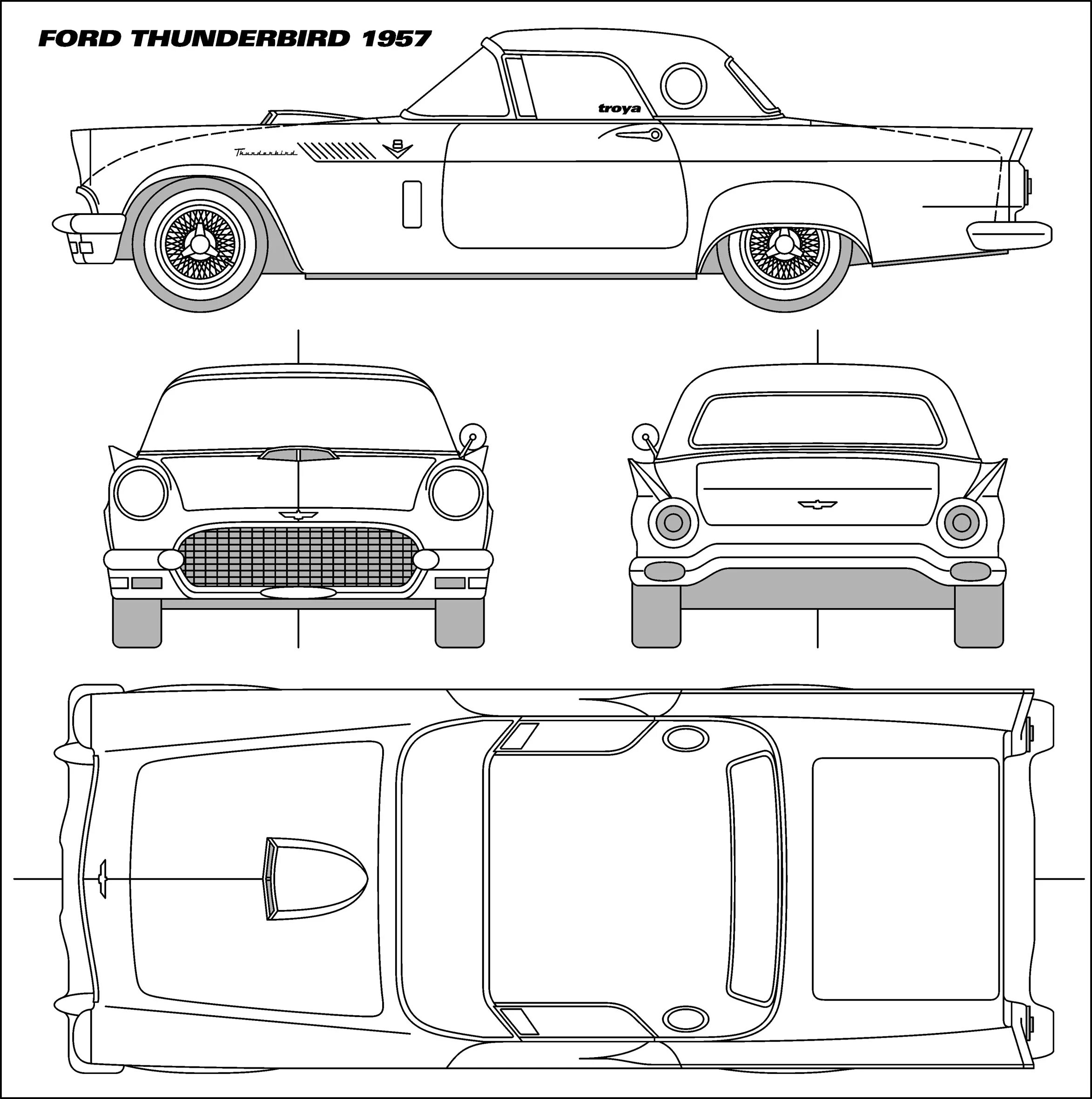 Ford Thunderbird чертеж. Ford Thunderbird 1957 чертежи. Ford Mustang 1967 чертежи. Форд Мустанг Blueprint. Референс машины