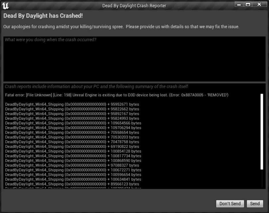 Crash error
