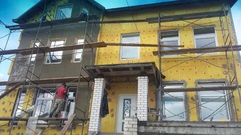 Монтаж мокрого фасада