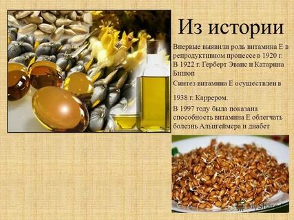 Значение витамина е