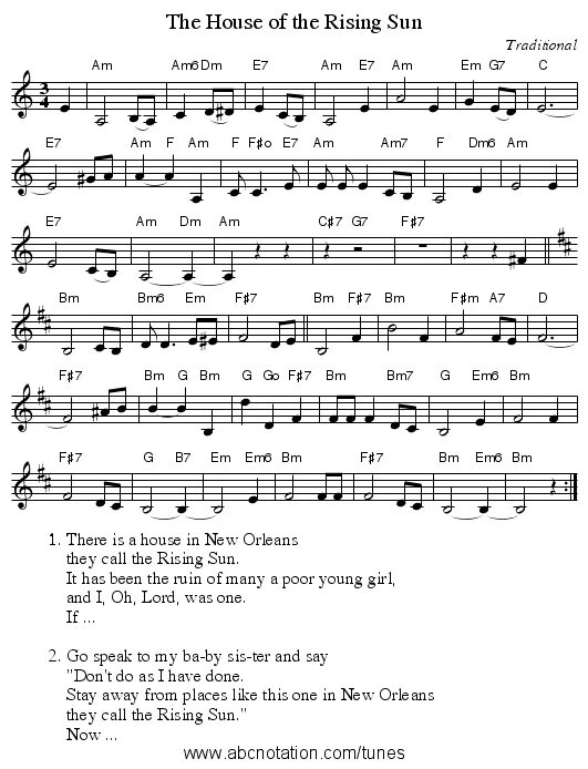 Animals house of rising sun аккорды. The animals House of the Rising Sun текст. House of the Rising Sun Ноты. Rising Sun Ноты. House of the Rising Sun слова.