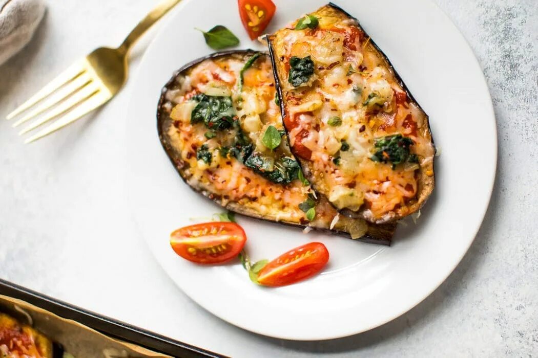 Eggplant pizza. Pizza tower eggplant.