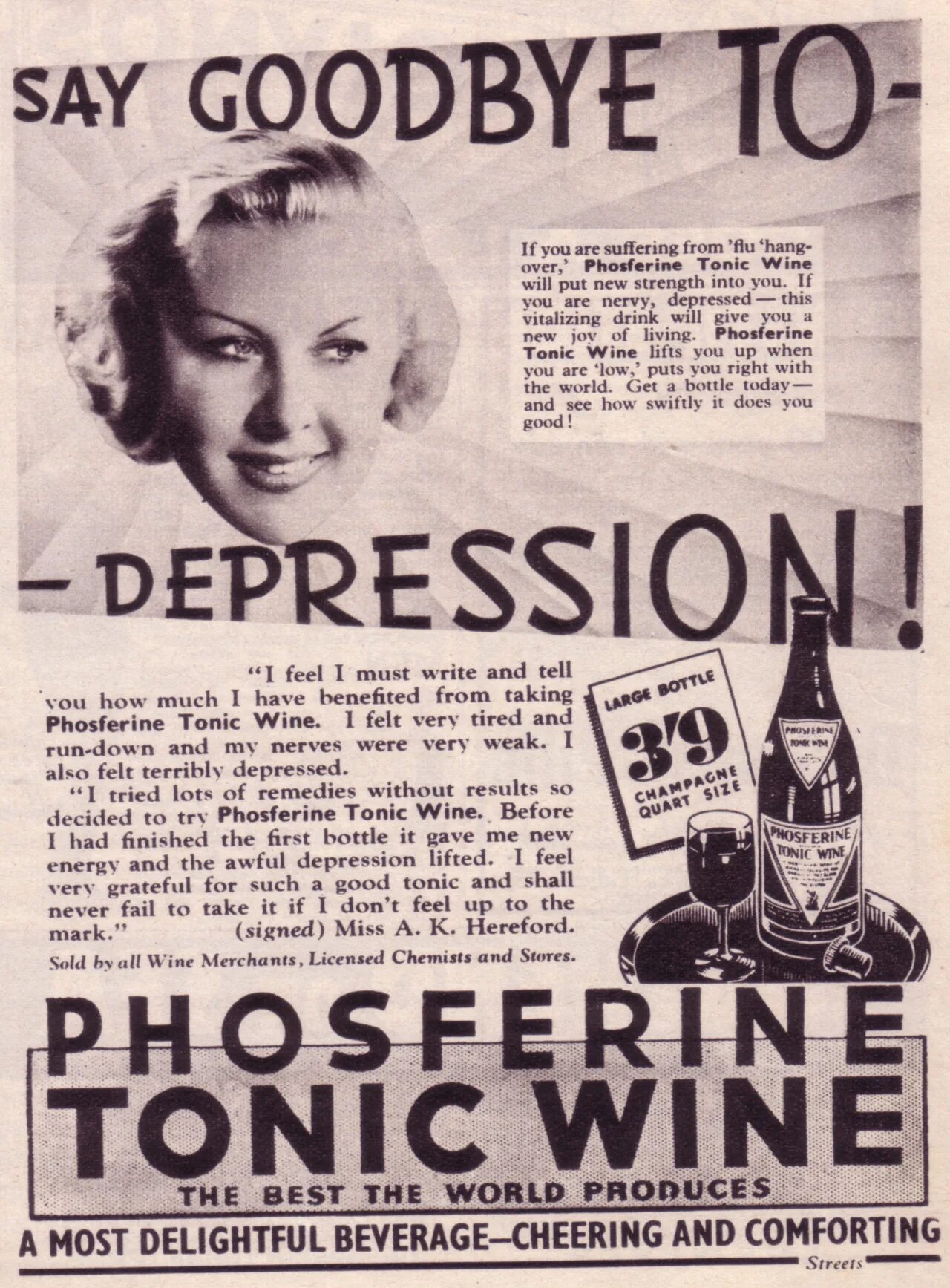 Depression advertisement.