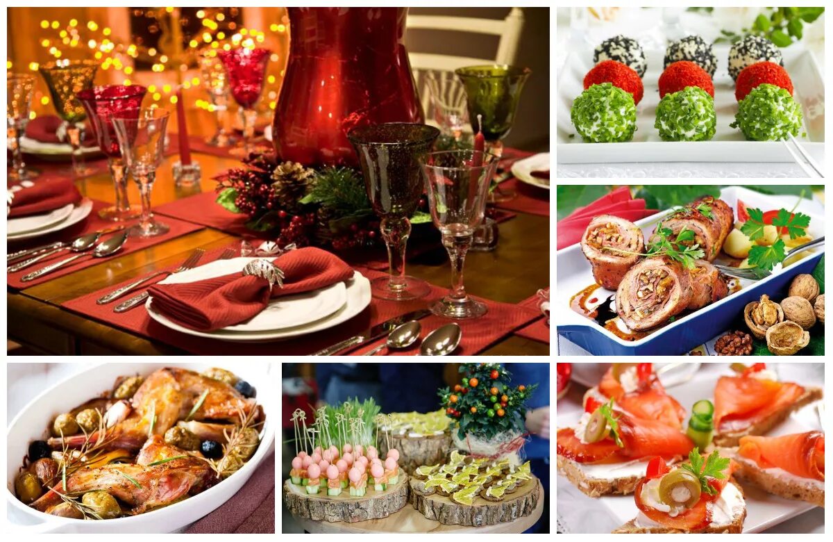 Новогодний стол. Интересные новогодние блюда. Новогодний и праздничный стол. Красивый и вкусный стол на НГ.
