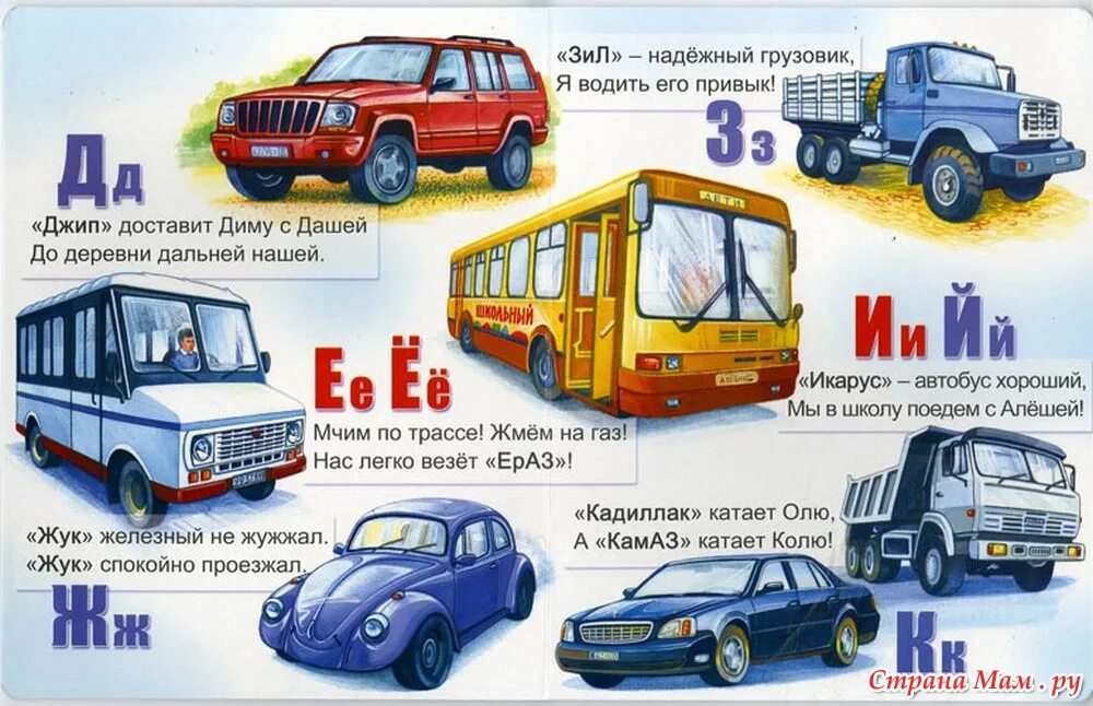 Азбука транспорта для детей. Алфавит машинки для детей. Автомобильная азбука в картинках. Машина на е букву в начале слова. Машина на е букву в начале слова.
