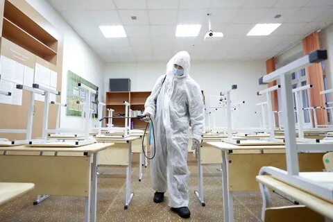 Дезинфекция в школе