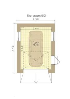 Проект гаража под одну машину
