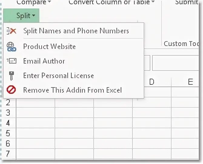 Name split. Excel &quot;split image (2lp)&quot;.