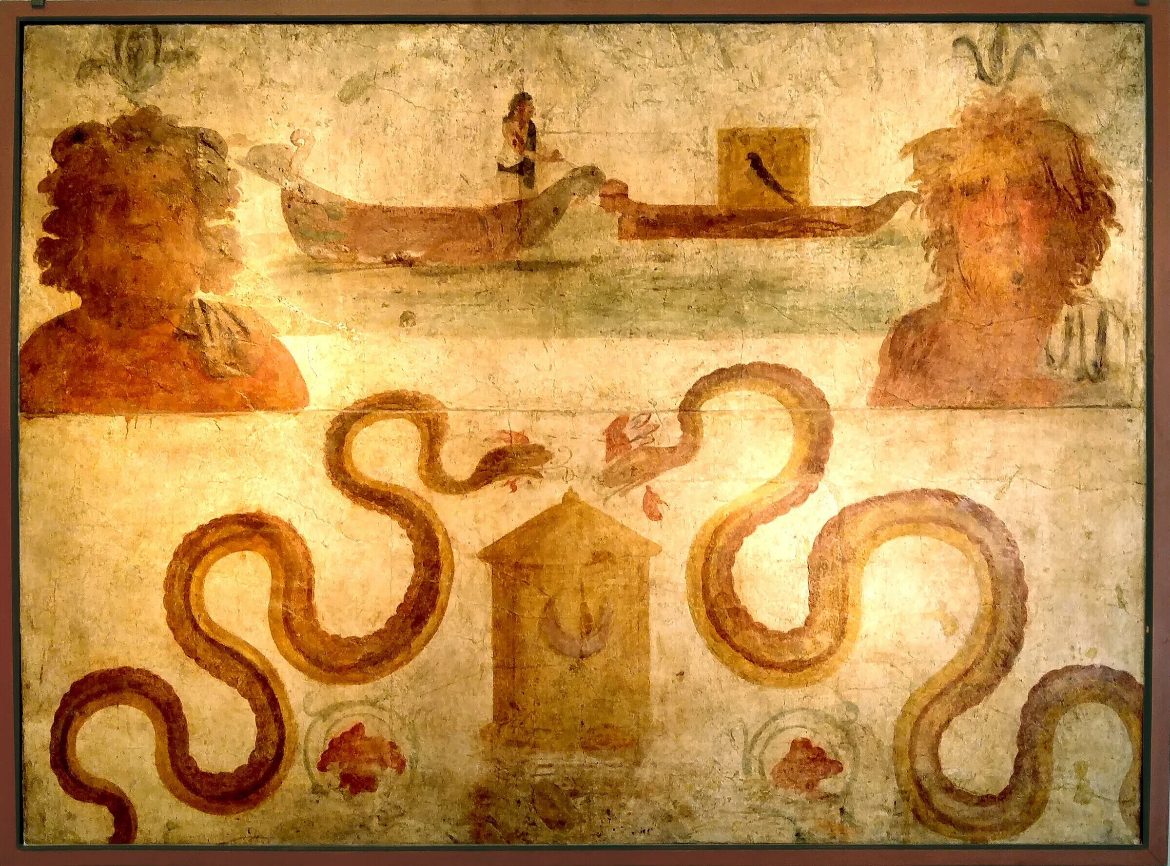 Змеи древности. Фрески храма Исиды в Помпеях. Храм Исиды Помпеи. Помпеи храм Исиды фрески. Исида фреска в Помпеях.