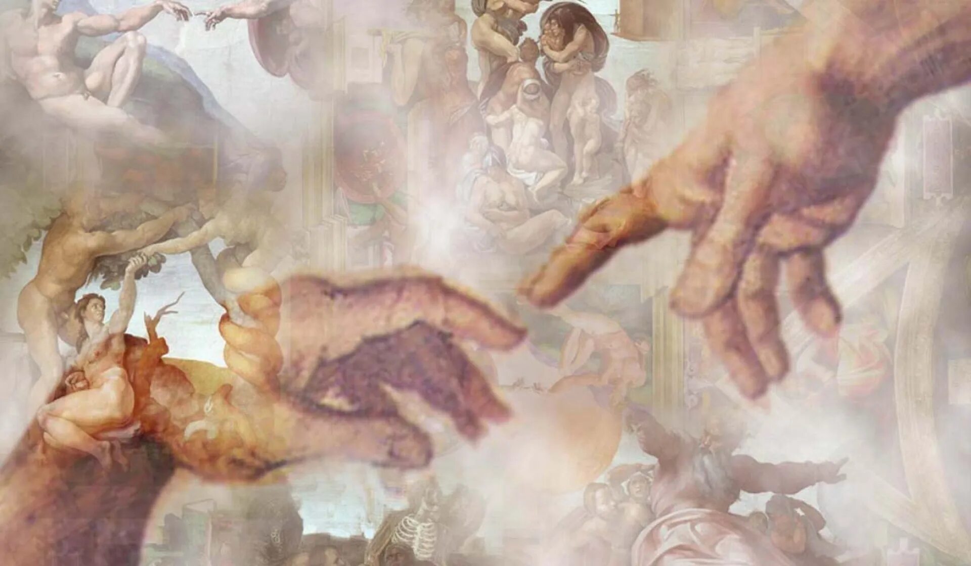 Картина руки. Прикосновение Бога. Ангел протягивает руку. Человек в руках Бога. Это была рука бога