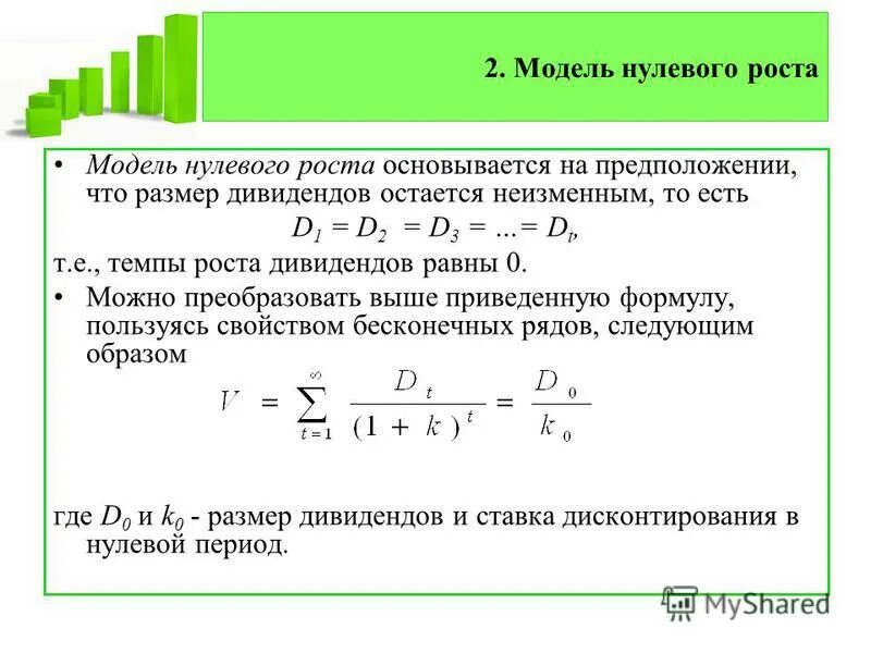 Постоянная модель. Модель нулевого роста. модель роста дивидендов. модель нулевого роста дивидендов. теория нулевого роста.