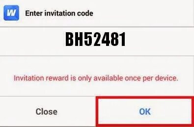 Friends invite code