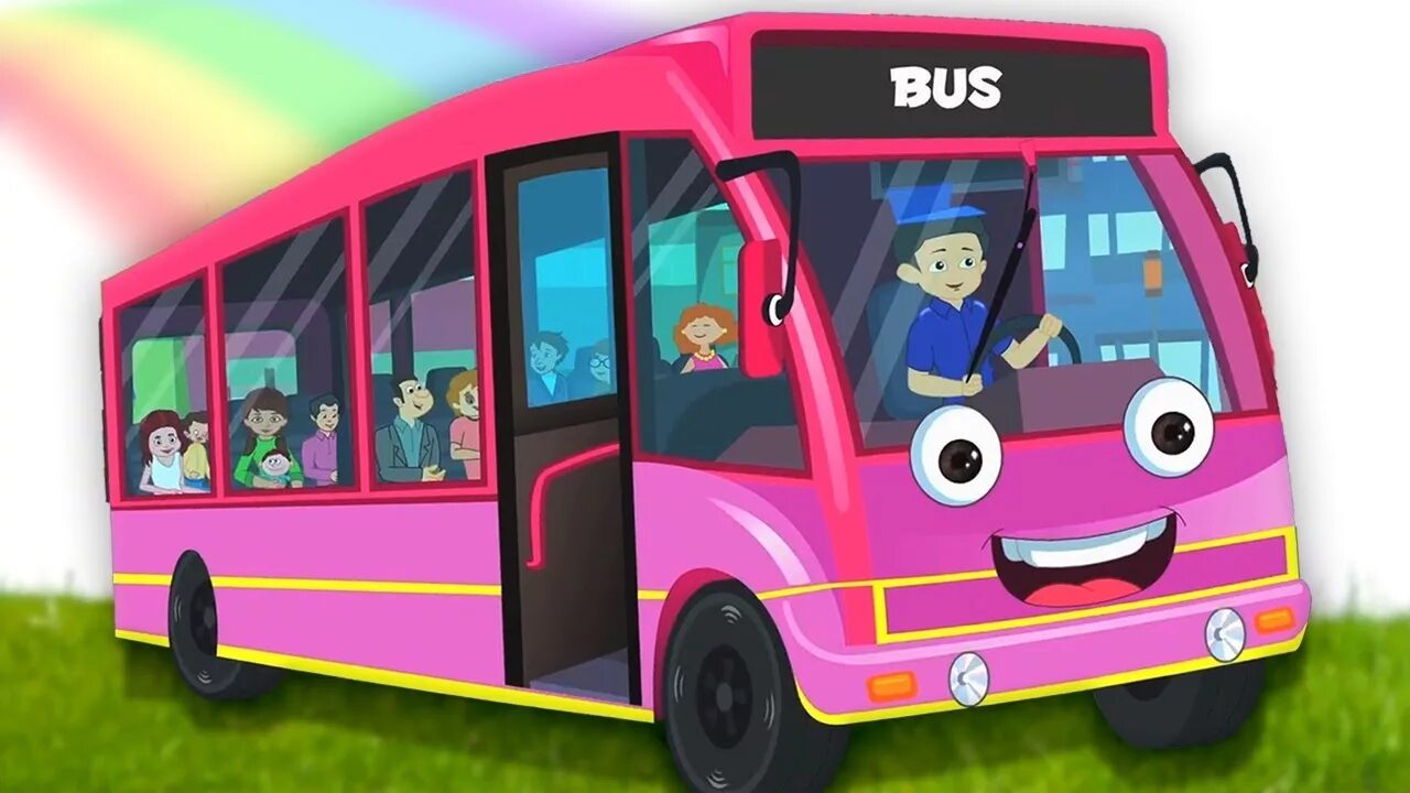 They go to work by bus. Автобус для детей. Автобус картинка. Автобус мультяшный. Изображение автобуса для детей.