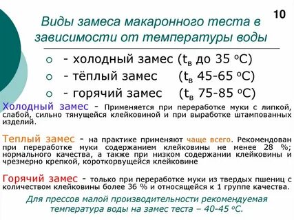 Температура теста
