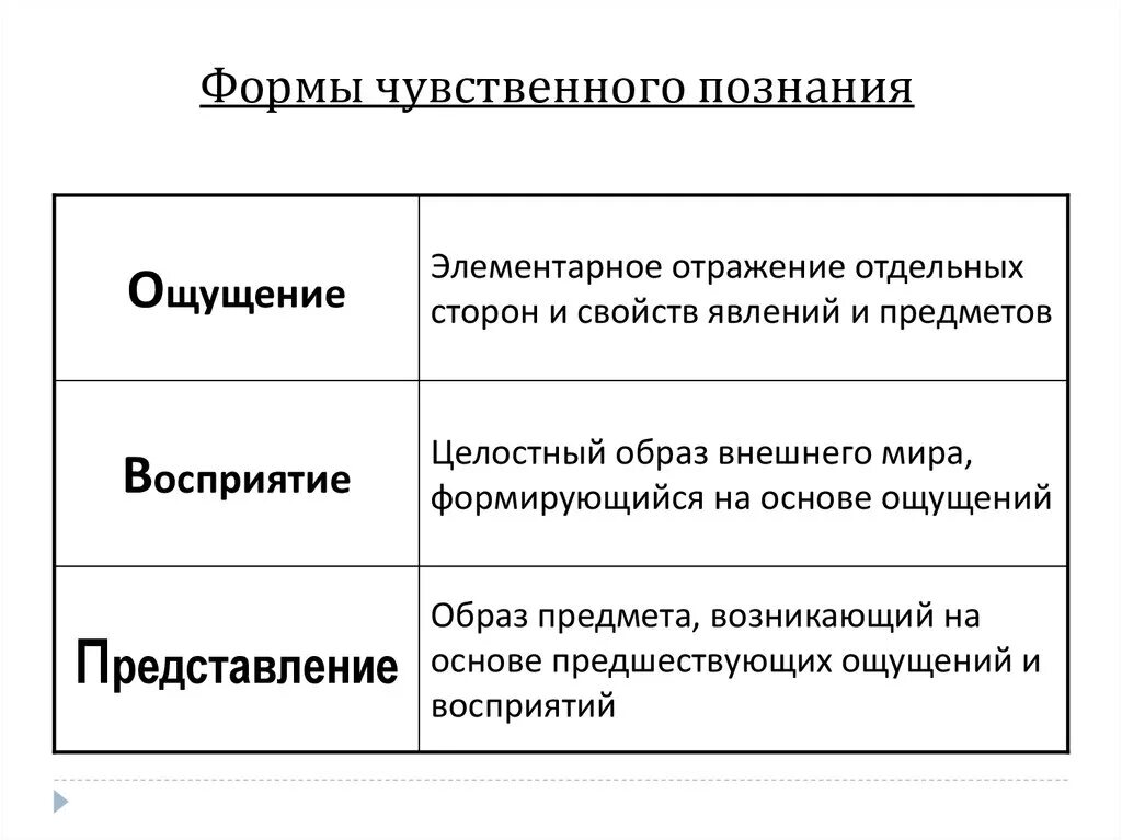 Формы чувственного отражения. Формы чувственного и рационального познания. Формы чувственного познания. Чувственное и рациональное познание. 3 форма чувственного познания это