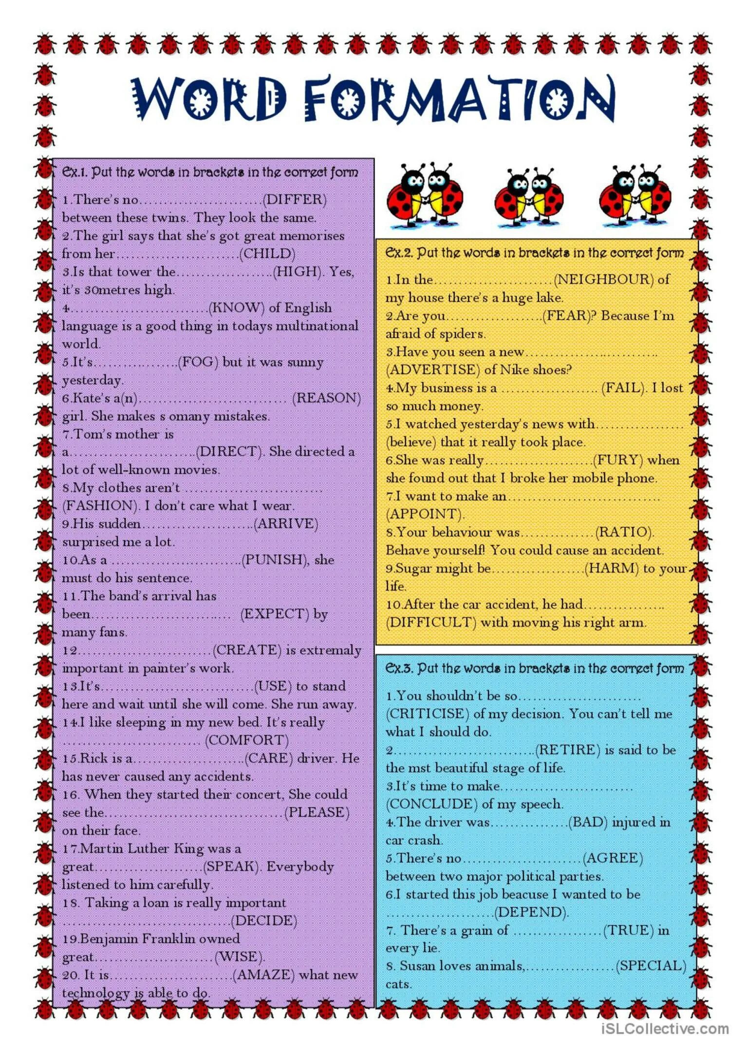 Word formation fill. Word formation. word formation in english exercises. word formation в английском. word formation упражнения worksheet.
