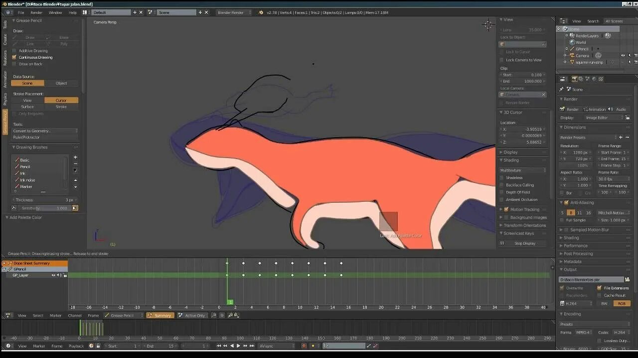 Как добавить анимацию в блендер. Блендер 3д grease pencil. blender 3d 2d анимация. анимационная модель блендер. 2д анимация в блендер.