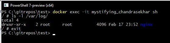 Docker exec. Goto Command. Docker exec user