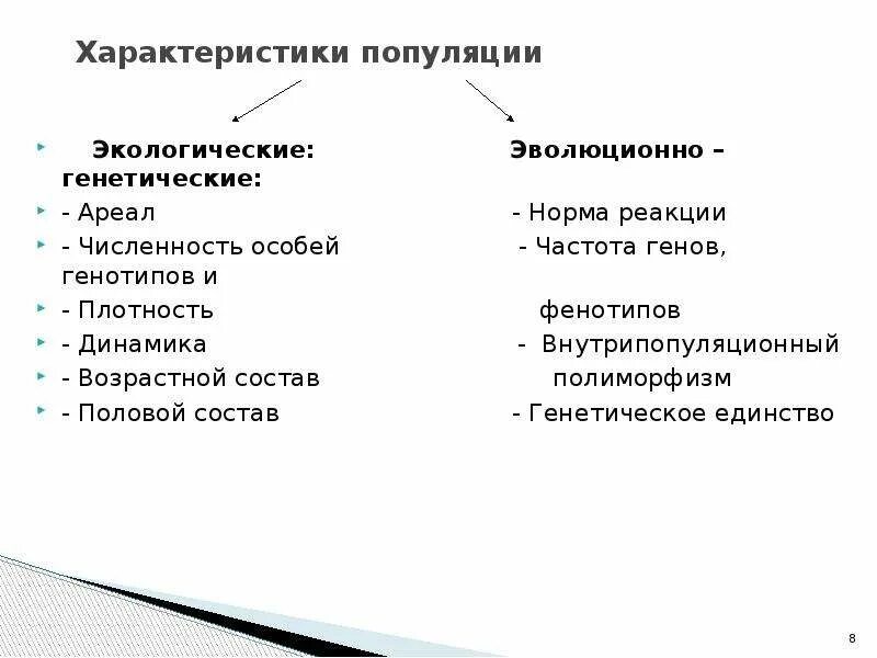 Какие свойства могут характеризовать популяцию как группу. Характеристики популяции. Популяция характеристика популяции. Генетические характеристики популяции. Характеристика популяций таблица.