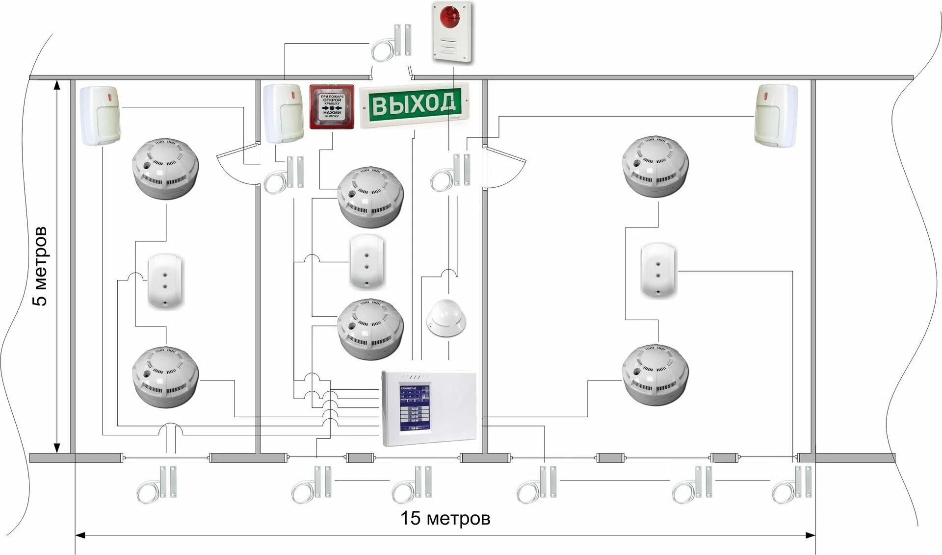 Монтаж пожарной сигнализации схема монтажа. Датчик пожарной сигнализации схема. Схема монтажа датчиков пожарной сигнализации. Схема расположения датчиков пожарной сигнализации.