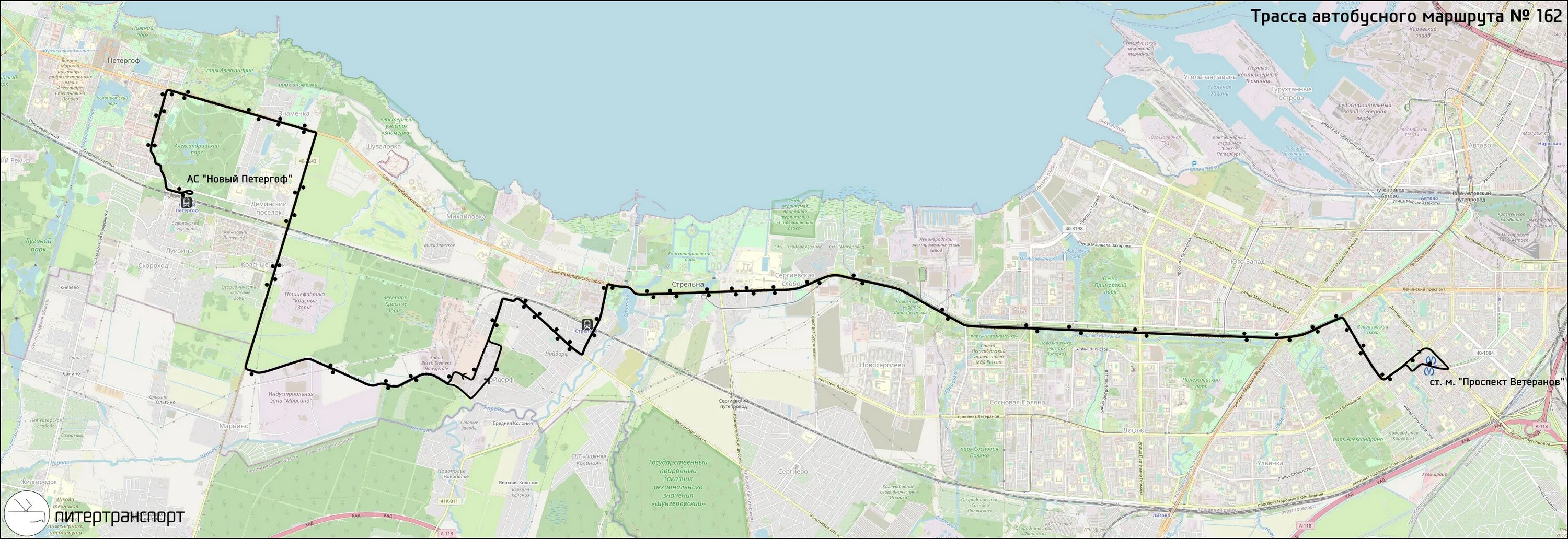 Автобус 162 маршрут остановки. Маршрут 162 автобуса. Маршрут 162 автобуса СПБ. Какие автобусы едут ветеранов проспект ветеранов на новый Петергоф.