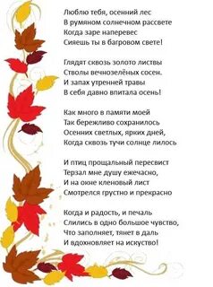 Стих осень скверы украшает